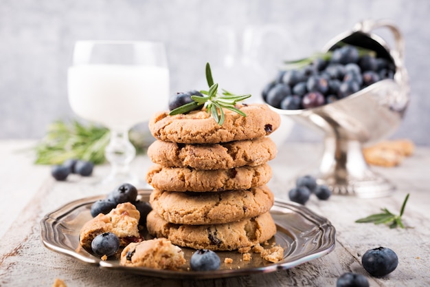 Cookies pépites de chocolat et myrtilles