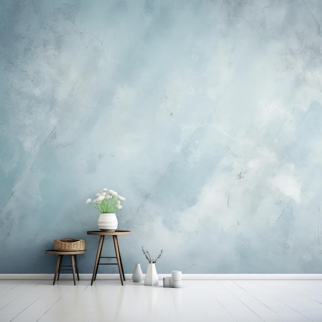 Cool Vibes for a Hot Summer Papier Peint Texture Pierre Béton Bleu Pastel