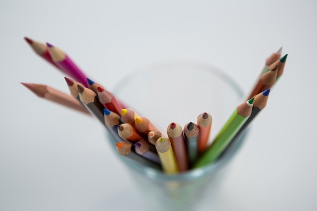 Copeaux de crayon de couleur bleue