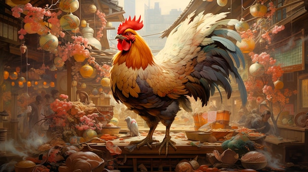 coq à la ferme