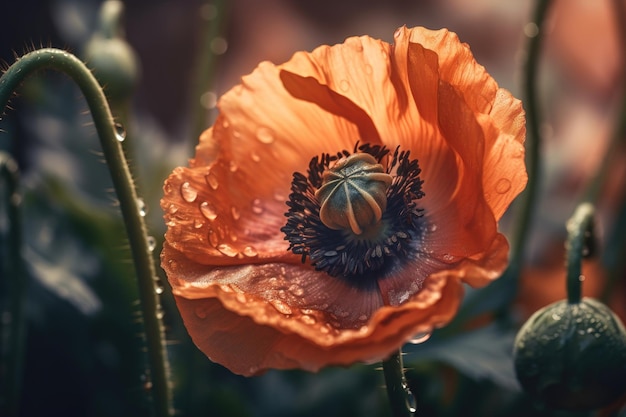 Coquelicot généré par l'IA