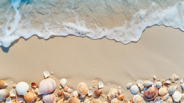 Coquillages de plage de sable