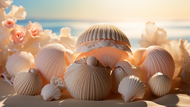 Coquillages sur la plage