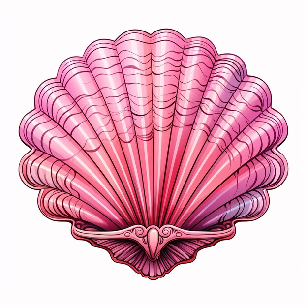 une coquille rose et pourpre