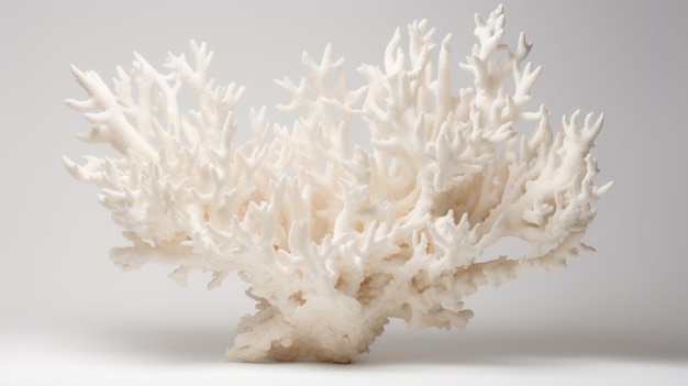 Photo des coraux blancs sur un fond blanc