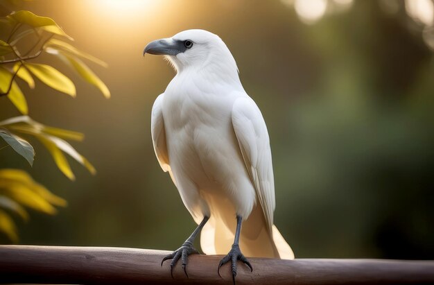 Photo le corbeau blanc une rareté une caractéristique