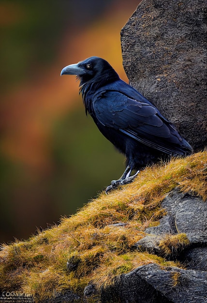 un corbeau cool debout