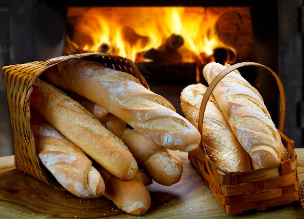 Corbeille à pain baguette tube boulangerie