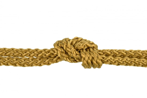 Corde de ficelle ou corde de jute avec noeud isolé