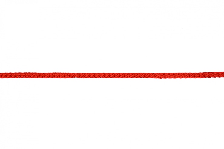Photo corde rouge isolée