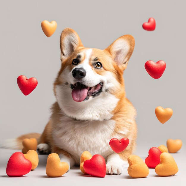 Corgi Saint Valentin