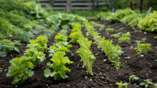 Coriandre dans le jardin IA générative