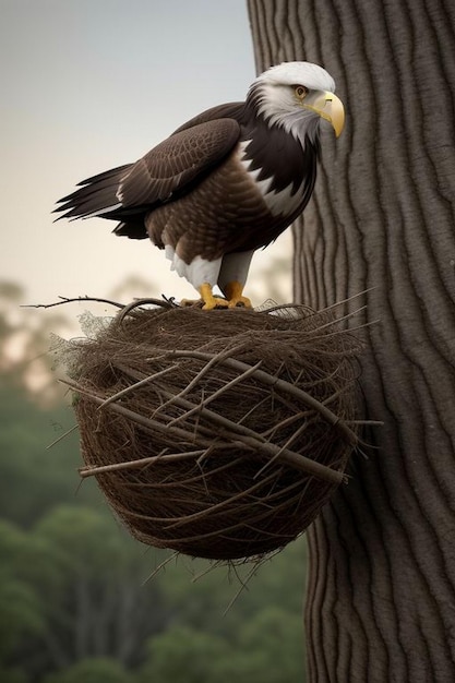 Photo les cormorans noirs nichent sur les branches d'un arbre mort