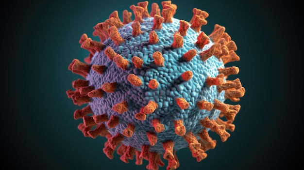 Un coronavirus est montré dans une illustration 3d.