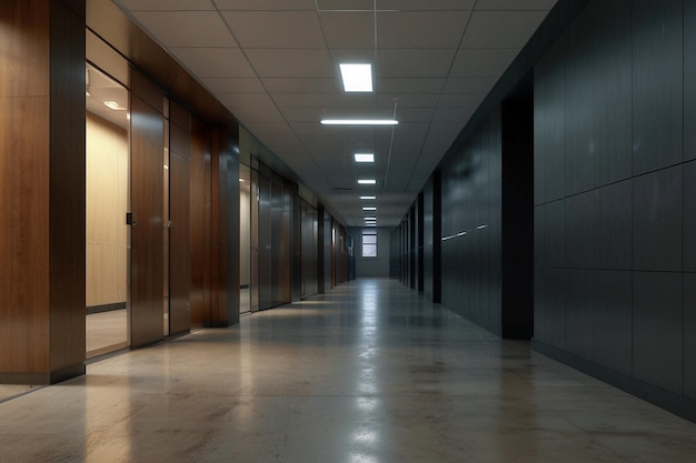 Corridor vide charme couloir de l'immeuble de bureaux