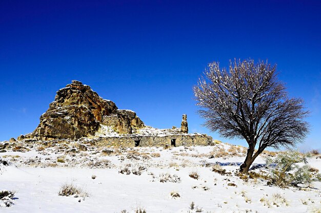 Cortijo de Vergara, sous une couche de neige.