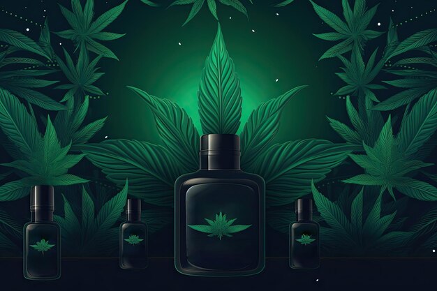 Cosmétologie et concept de traitement Extrait de cannabis pour un traitement naturel de la peau AI GenerativexA