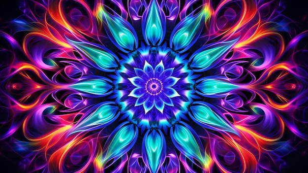 Cosmic Kaleidoscope Neon Galactic Delight