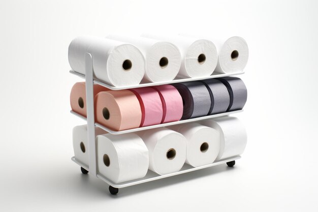 Le Cosmic Roll Call Un ensemble capricieux de rouleaux de papier toilette sur un fond blanc ou PNG transparent