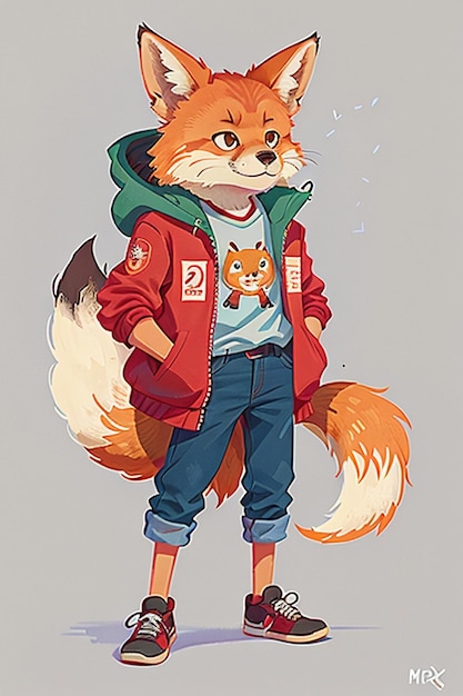 cosplay renard en forme garçon soleil beau dessin animé anime fond d'écran fond illustration