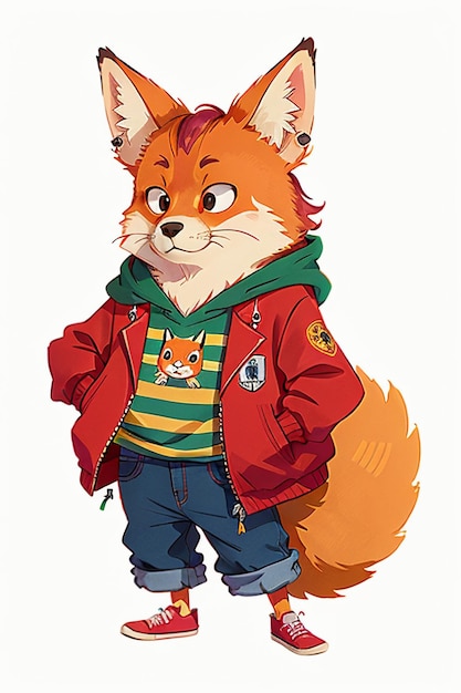 cosplay renard en forme garçon soleil beau dessin animé anime fond d'écran fond illustration