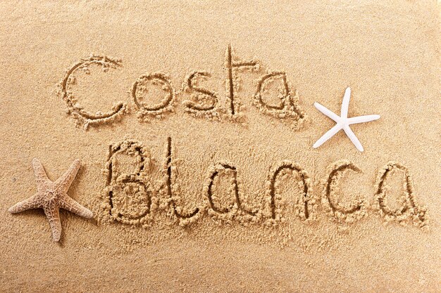 Costa Blanca Espagne plage sable signe