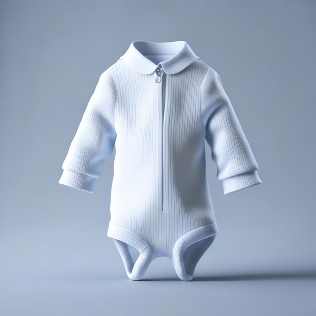 Photo un costume de bébé blanc avec un col qui dit 