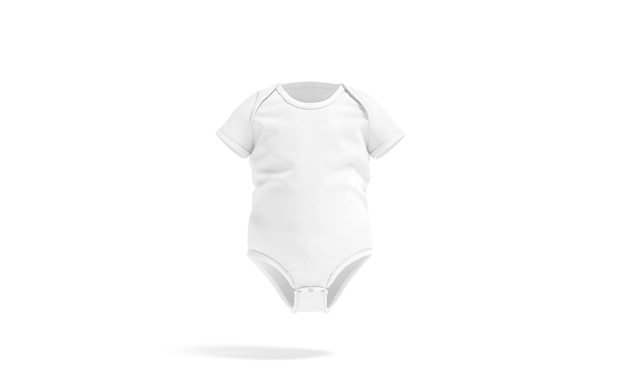Costume de bébé blanc à demi manche moque à l'avant