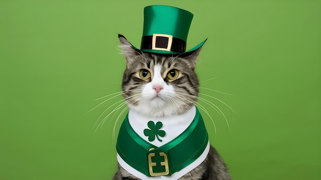 Costume de chat du jour de Saint-Patrick à vendre ou concept de fête
