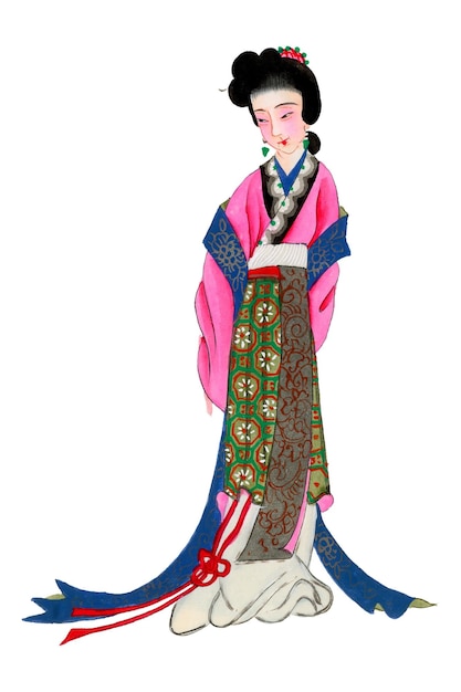 Costume de dame ancienne png illustration traditionnelle chinoise