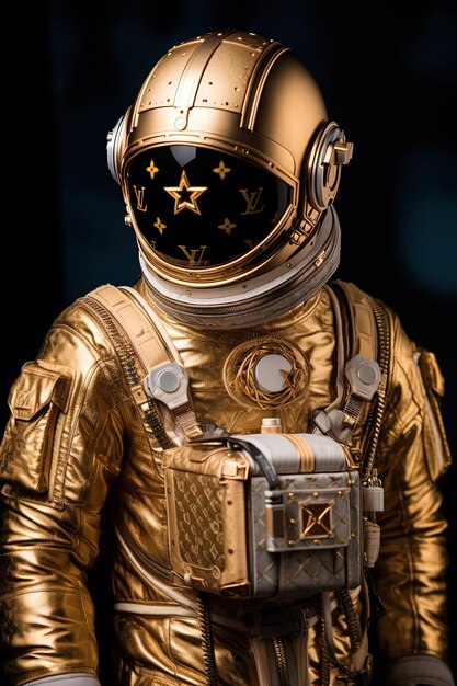 un costume en or avec une étoile dessus