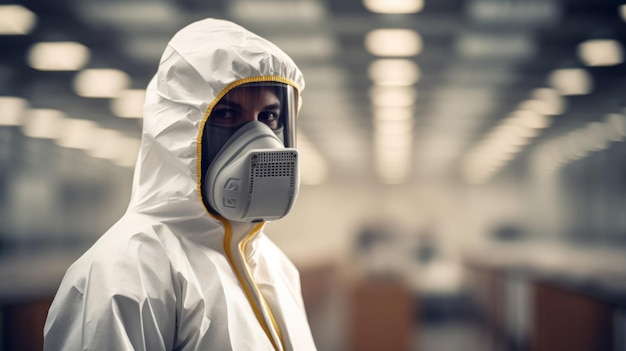 Photo costume protecteur de fumigation pro laboratoire pour l'innovation