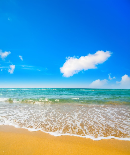 Photo côte dorée et ciel bleu en sardaigne italie