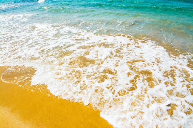 Côte dorée et mer bleue en Sardaigne Italie