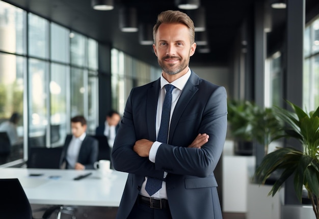 Sur le côté droit de la table se trouve le directeur