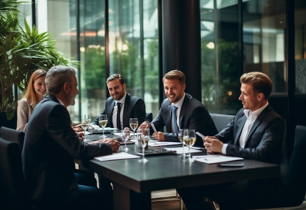 Sur le côté droit de la table se trouve le directeur