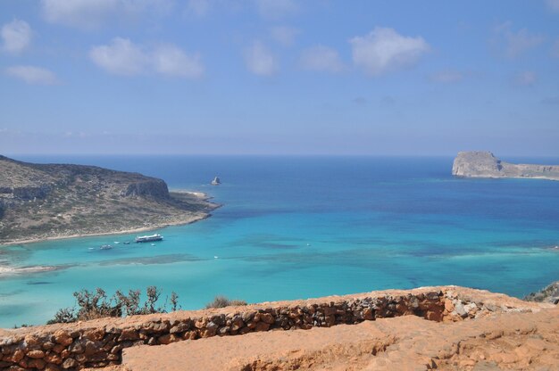 Côte de l'île dans la mer Égée