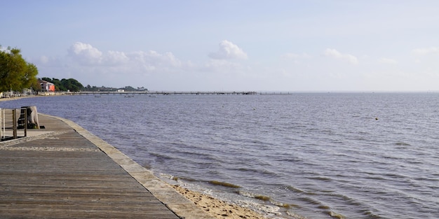 Côte de la mer sur le bassin d'arcachon au cap ferret france