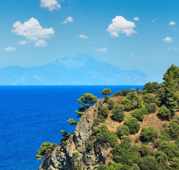 Côte de la mer Égée Chalcidique Grèce