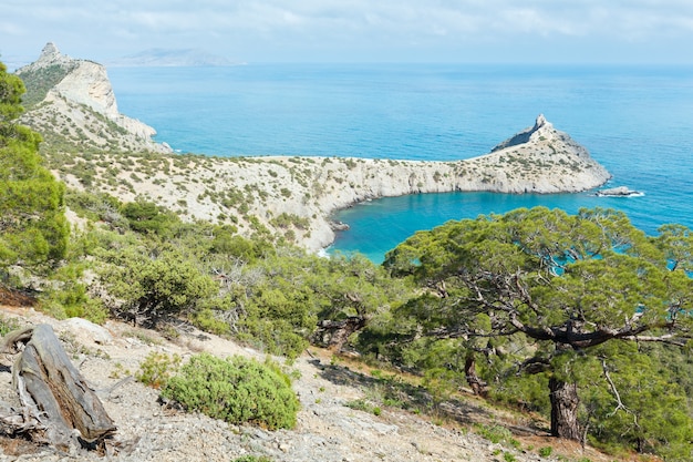 Côte de la réserve de Novyj Svit vue d'été