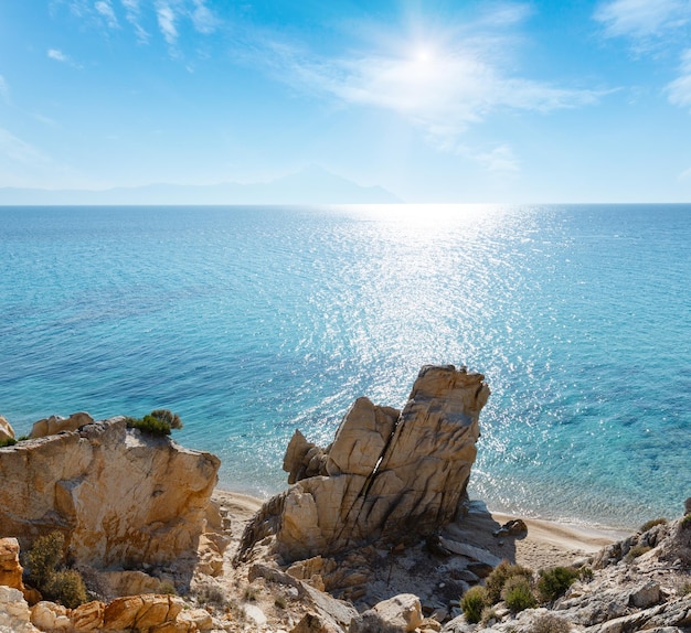 Côte rocheuse d'été Sithonia Grèce