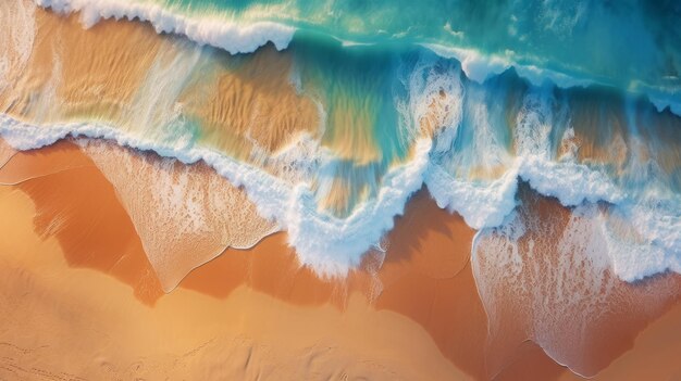 Photo côte avec des vagues en arrière-plan