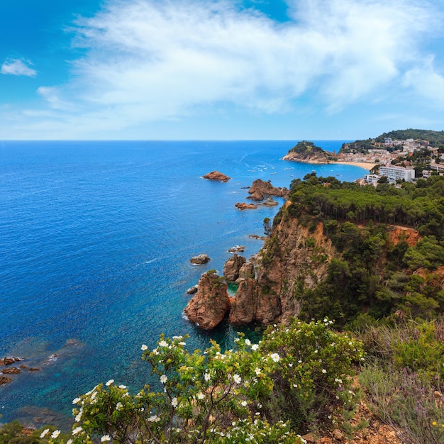 Côte de la ville de Tossa de Mar Espagne