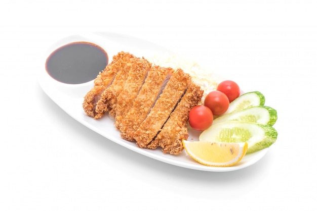 Côtelette de porc frite japonaise (set tonkatsu)