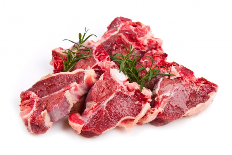 Photo côtelettes d'agneau isolés sur blanc