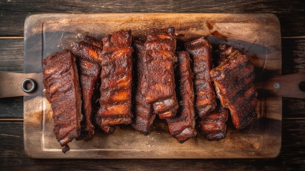 Côtes de rechange de porc au barbecue