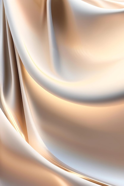 Photo couche ondulée douce et lisse de rideau ondulé soufflant blanc et beige tissu soyeux transparent en b doux
