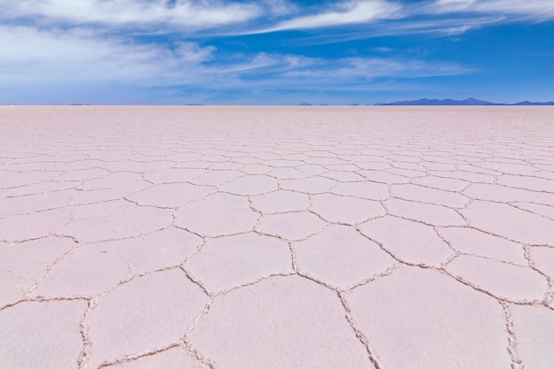 Coucher du soleil au Salar de Uyuni Aitiplano Bolivie