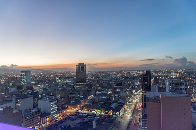 Un coucher de soleil à Bogotá