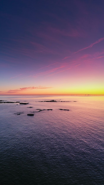 Coucher de soleil sur la côte ouest de Jersey